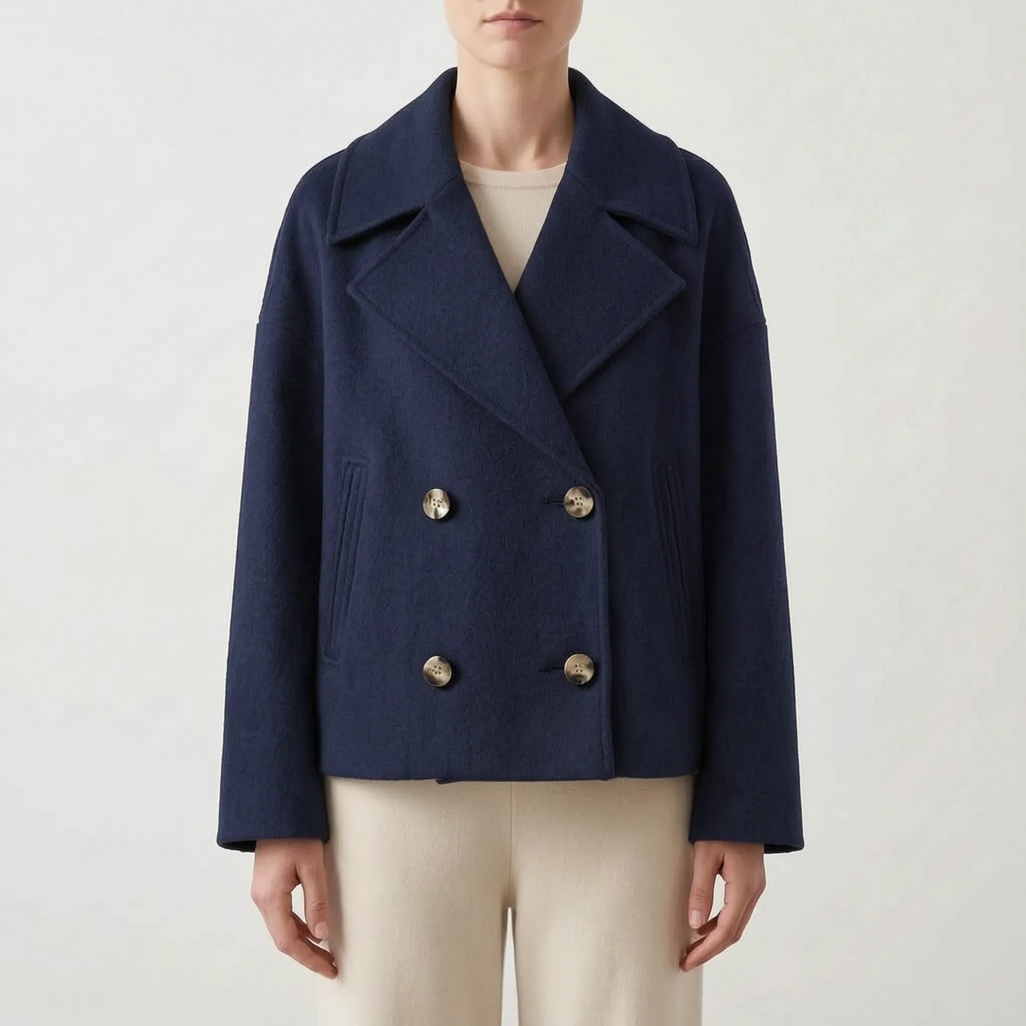 Aethelia  - Women's Cropped Winter Coat Office Wear Layering