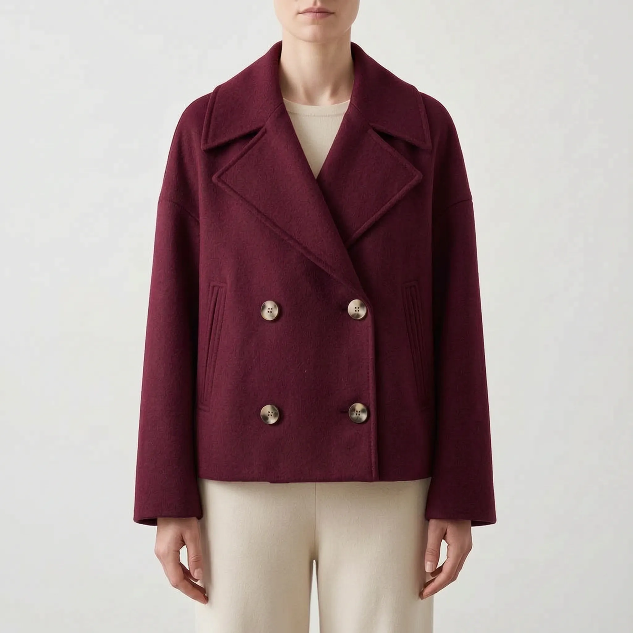 Aethelia  - Women's Cropped Winter Coat Office Wear Layering