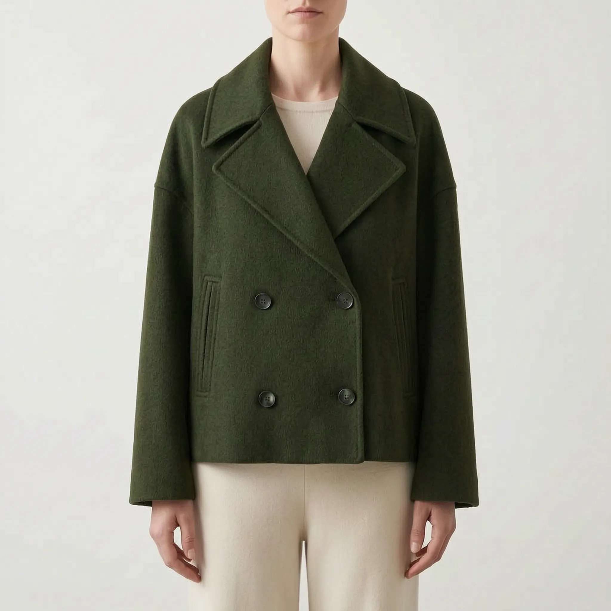 Aethelia  - Women's Cropped Winter Coat Office Wear Layering