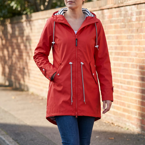 AuraTrench  - Ladies Waterproof Jacket With Hood Rainy Commutes