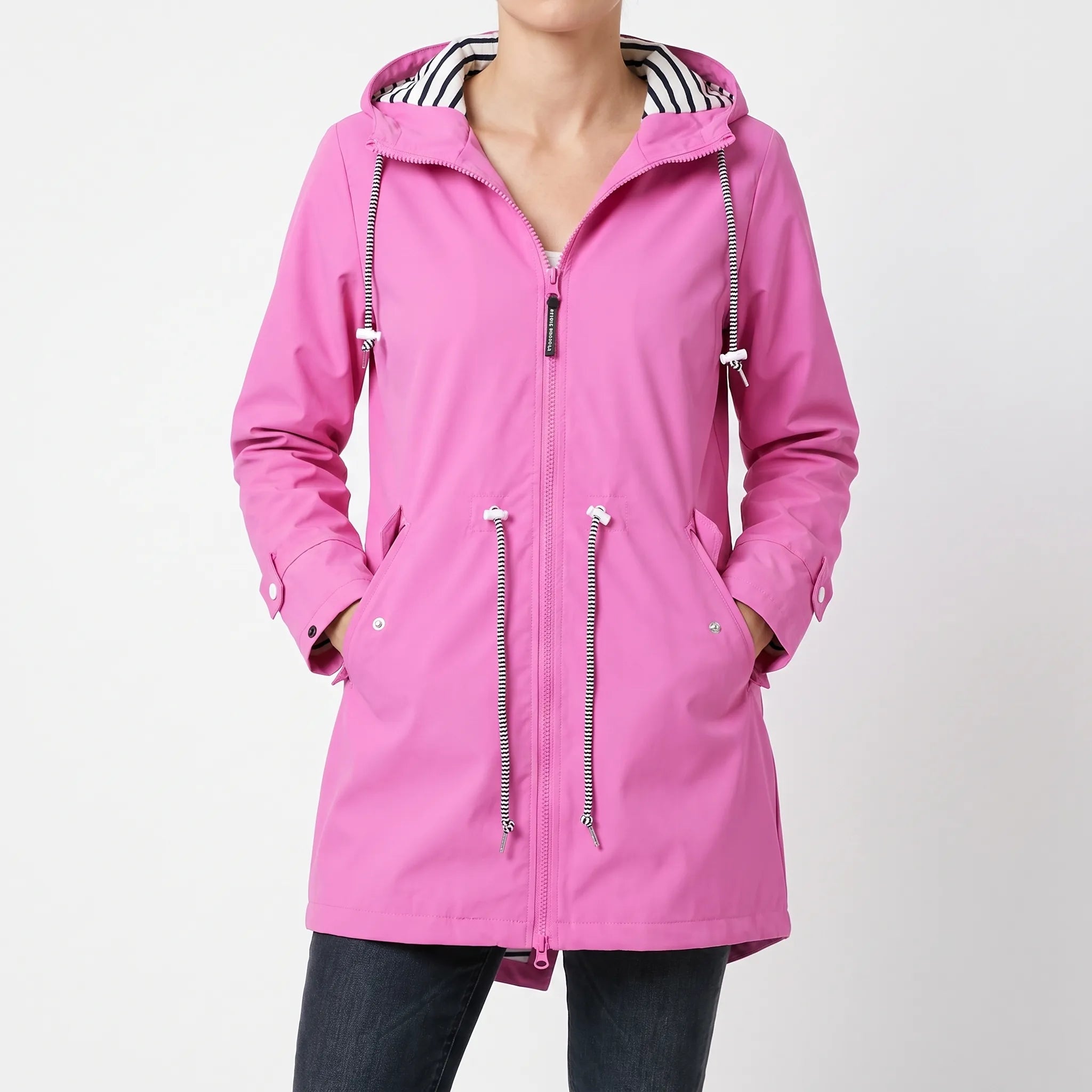 AuraTrench  - Ladies Waterproof Jacket With Hood Rainy Commutes