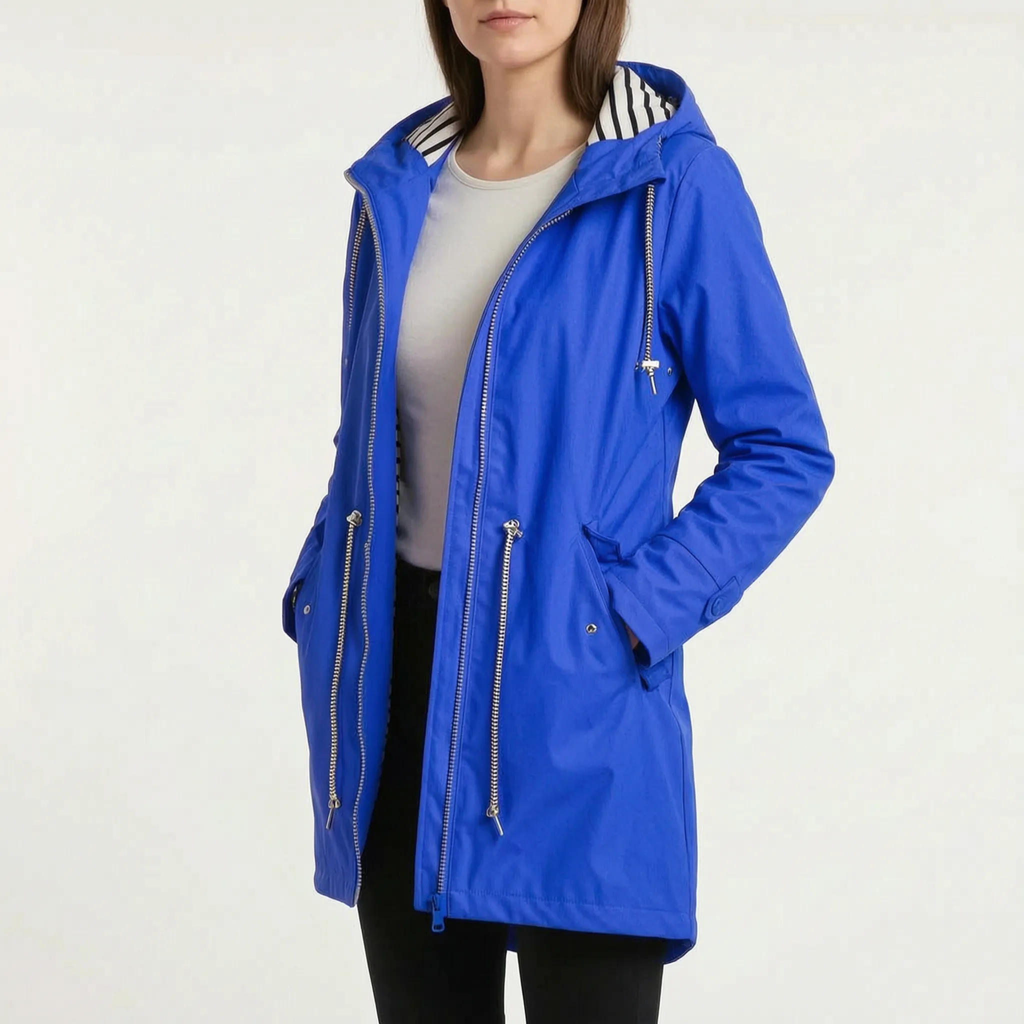 AuraTrench  - Ladies Waterproof Jacket With Hood Rainy Commutes