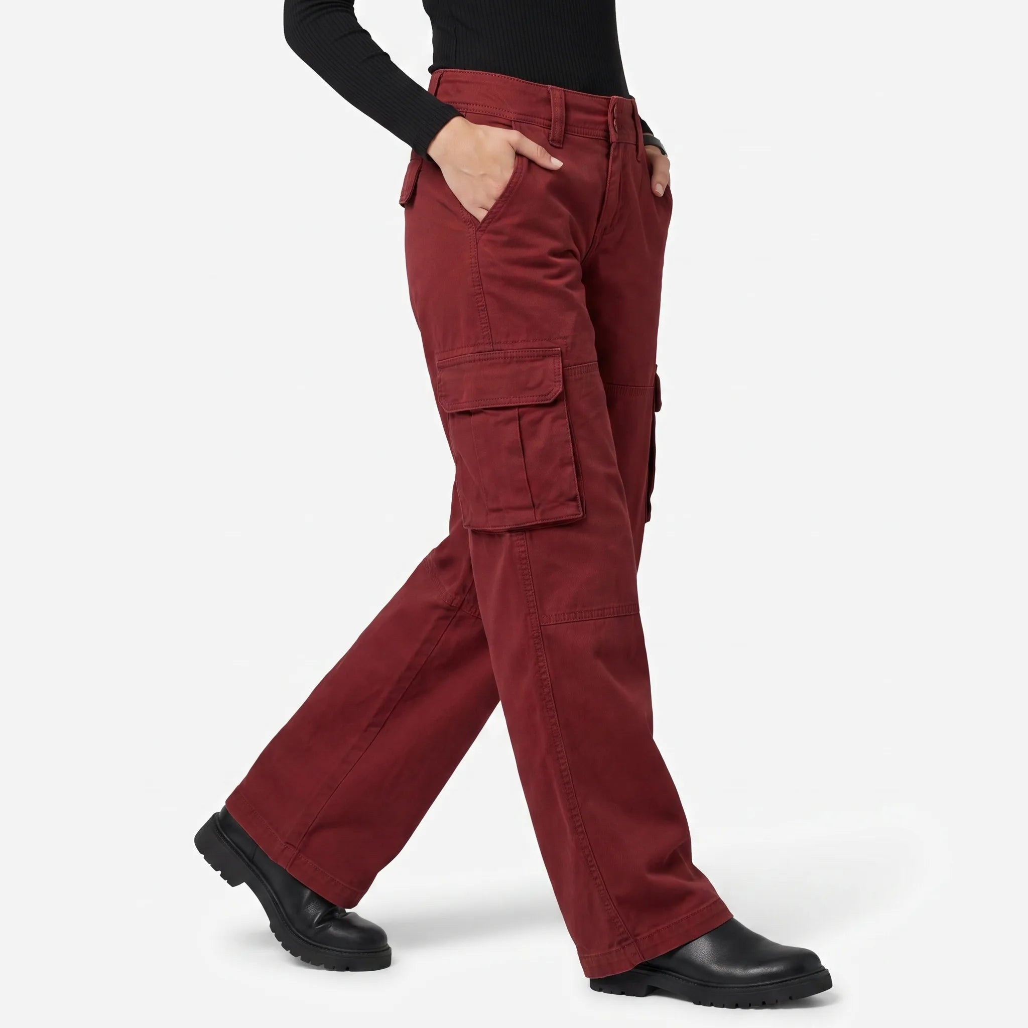 Cargen  - Straight Leg Baggy Cargo Trousers Casual City Walks