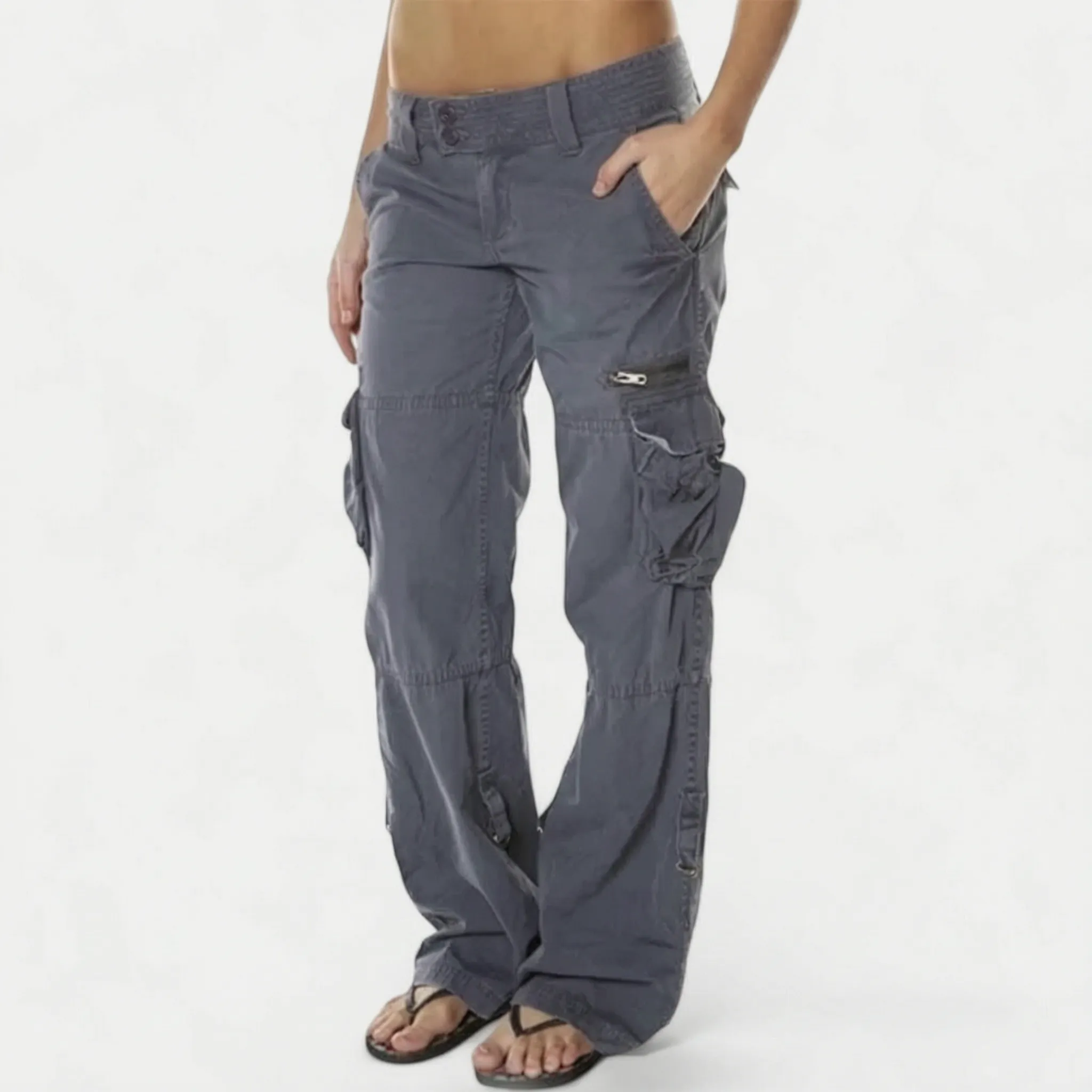Cargen  - Straight Leg Baggy Cargo Trousers Casual City Walks