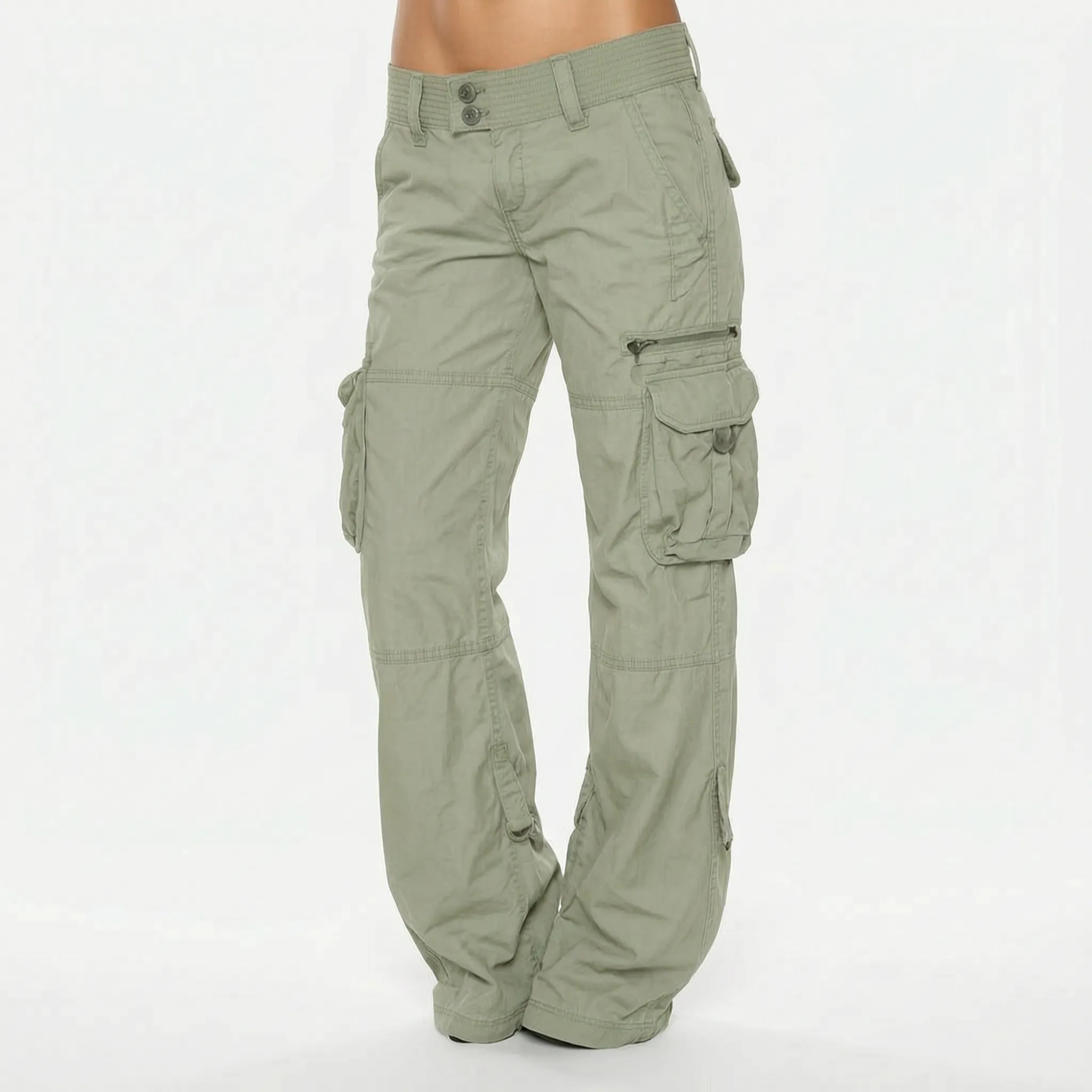Cargen  - Straight Leg Baggy Cargo Trousers Casual City Walks