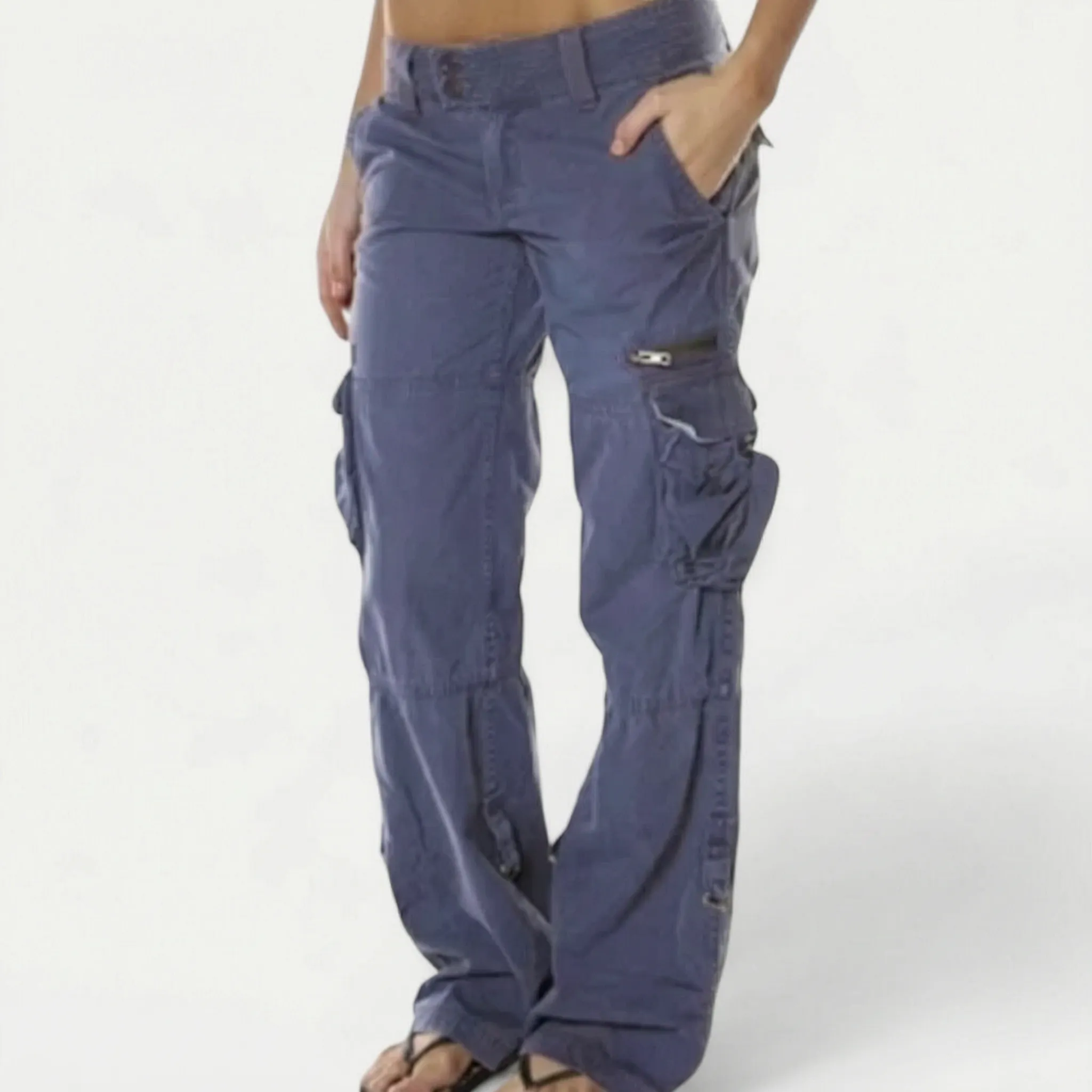 Cargen  - Straight Leg Baggy Cargo Trousers Casual City Walks