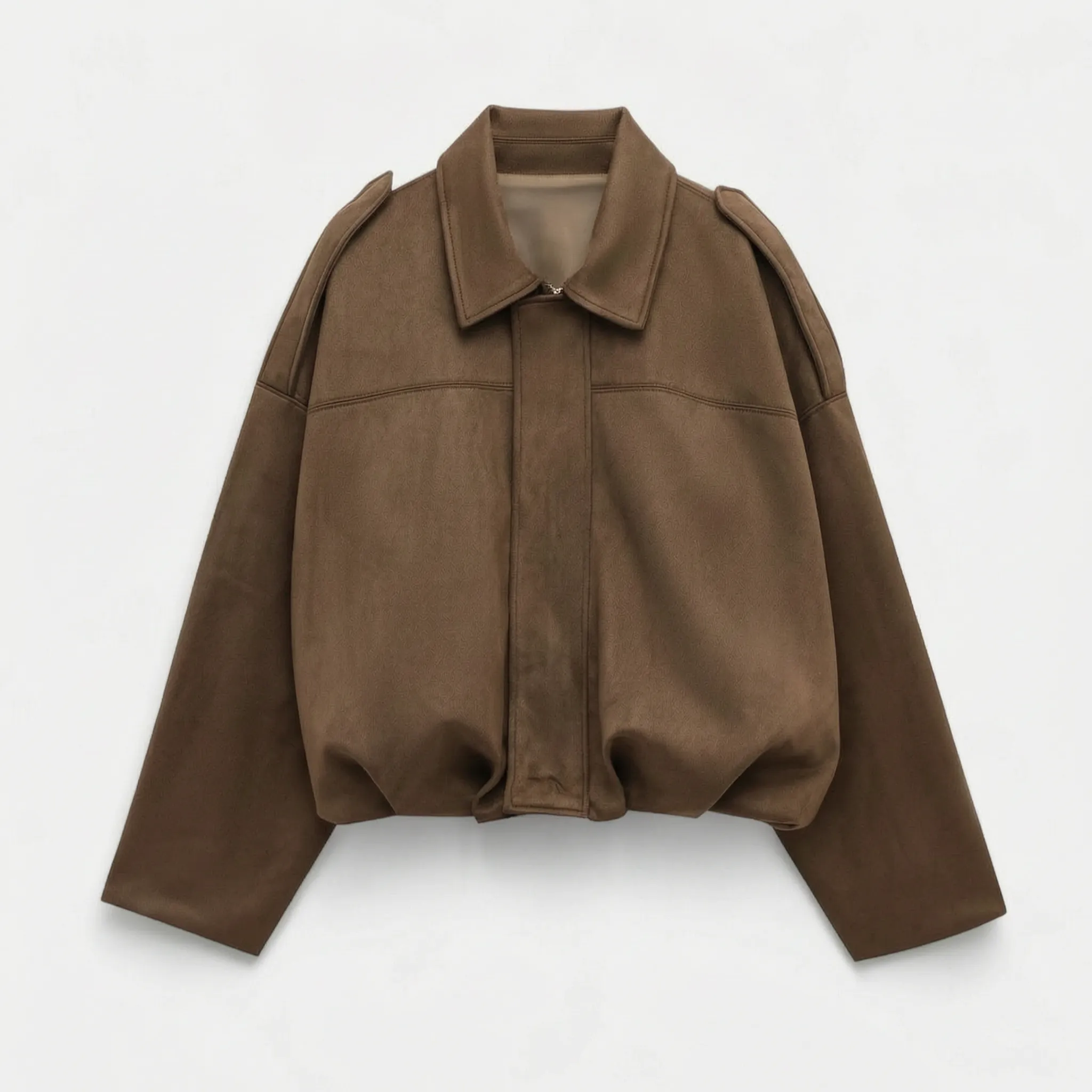 Mossline  - Relaxed Fit Vintage Style Bomber Jacket Spring Layering