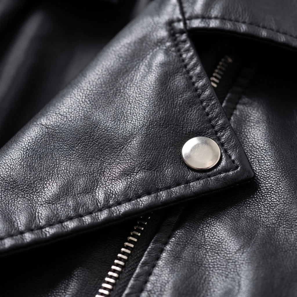 MotoLuxe  - Classic Black Biker Jacket City Commuting