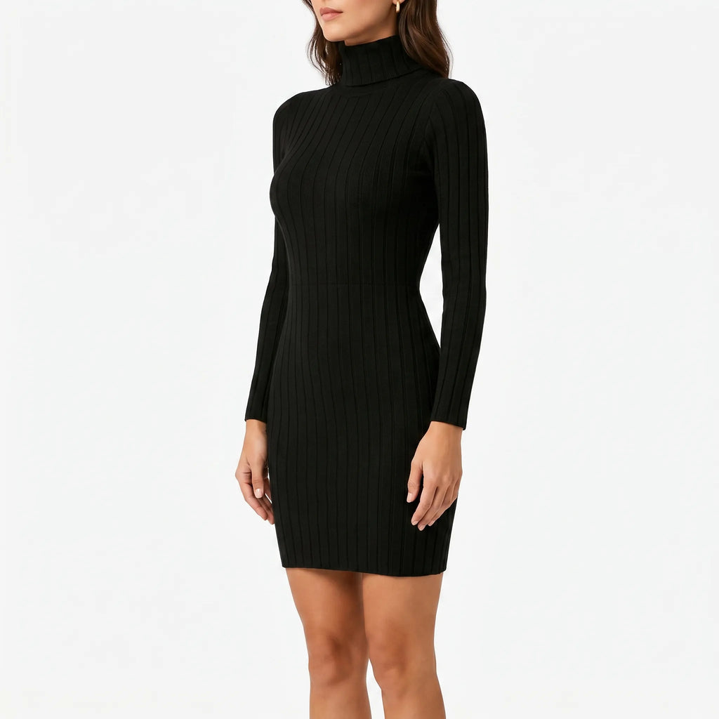 RibSculpt  - Ribbed Long-Sleeve Bodycon Dress Evening Events
