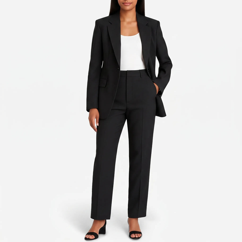 SavilSuit  - Womens Black Trouser Suit Office Wear