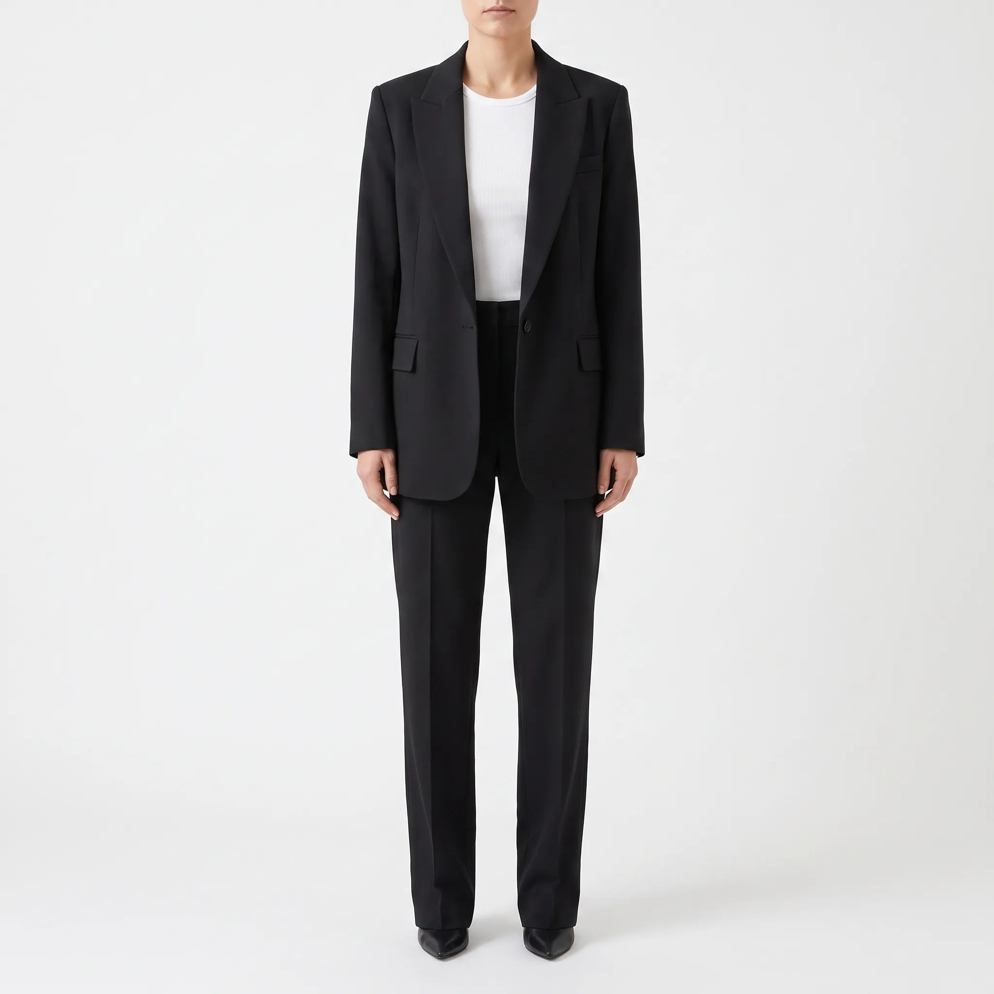 SavilSuit  - Womens Black Trouser Suit Office Wear