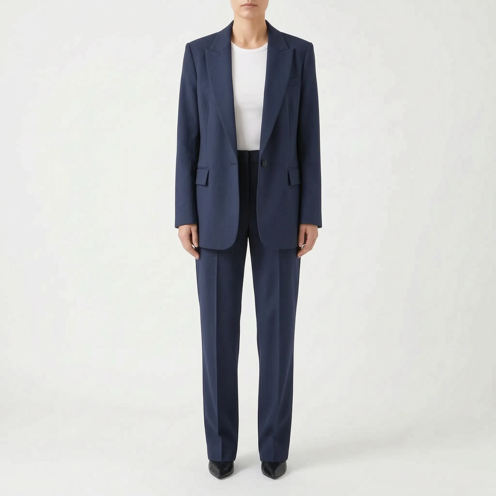 SavilSuit  - Womens Black Trouser Suit Office Wear