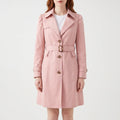 Trenchica  - Classic Button-Front Trench Coat Spring Layering
