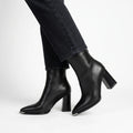 Velora  - Pointed-Toe Block Heel Ankle Boots Office Wear