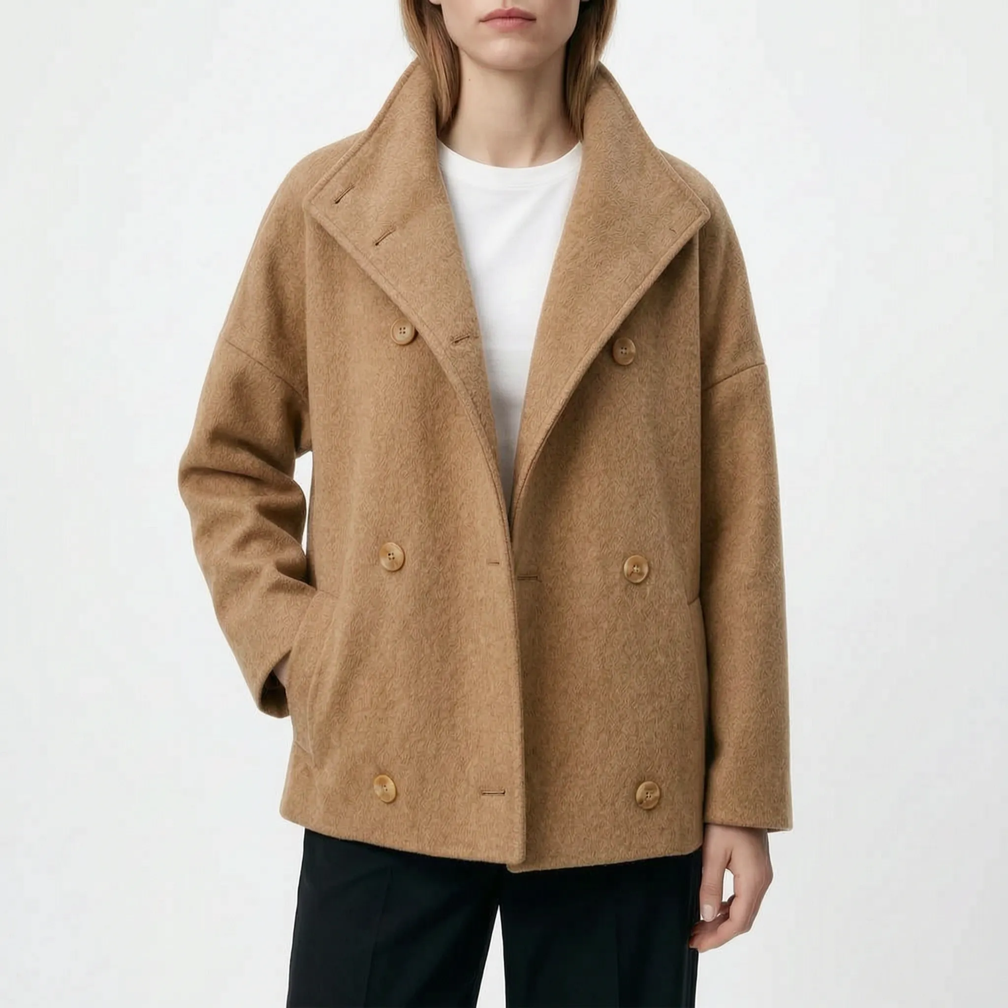 Winteria  - Short Double-Breasted Coat Cooler Days