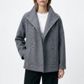 Winteria  - Short Double-Breasted Coat Cooler Days