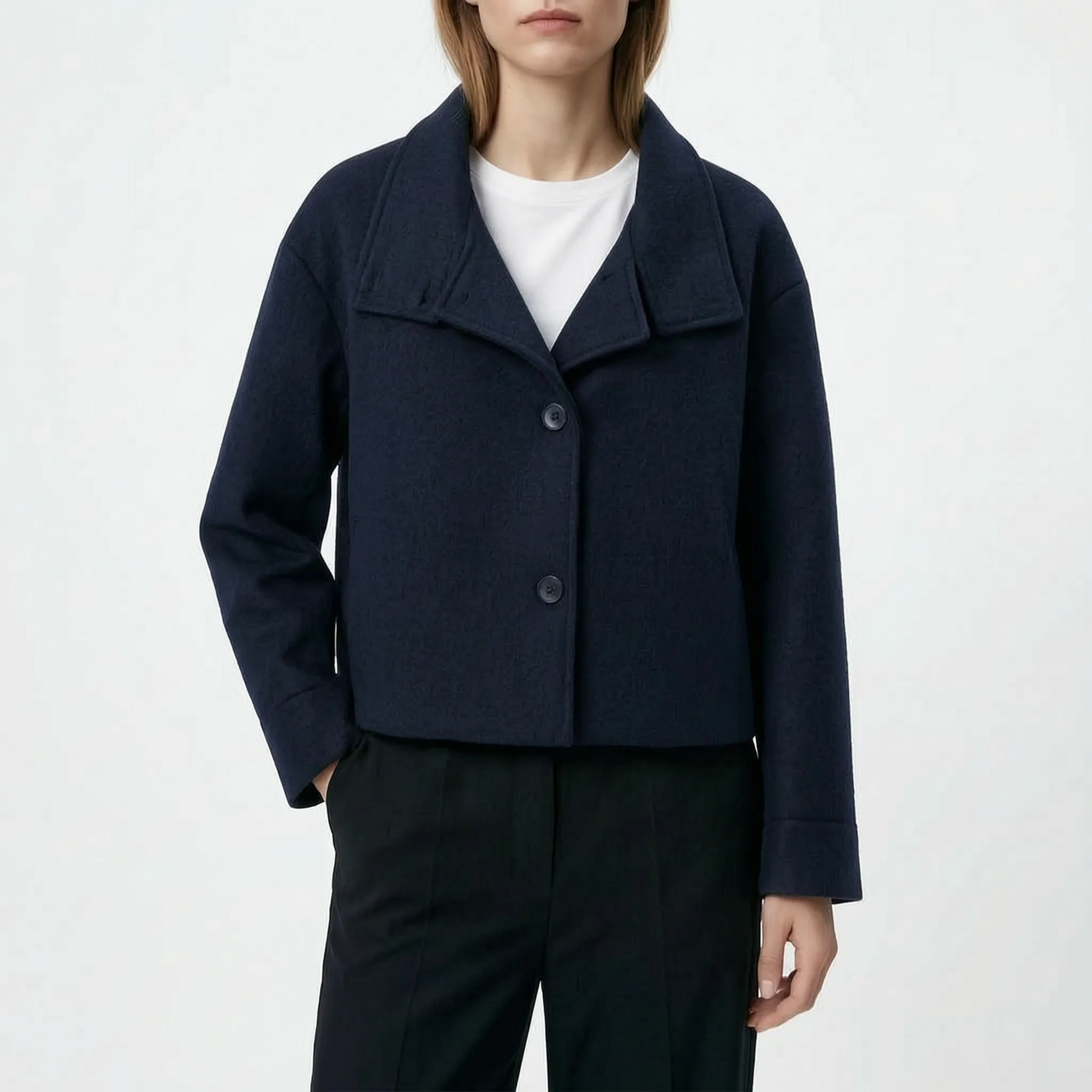 Winteria  - Short Double-Breasted Coat Cooler Days