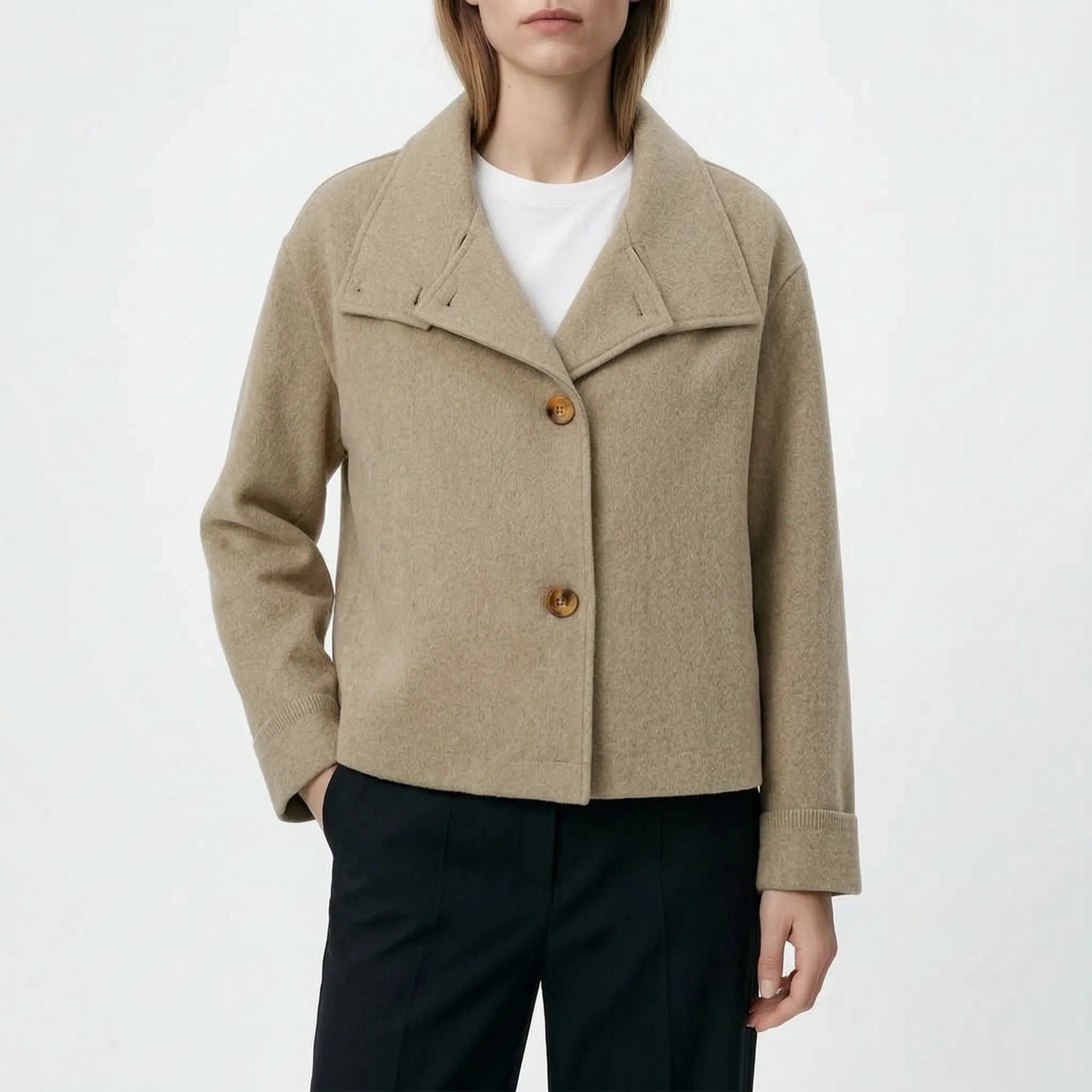 Winteria  - Short Double-Breasted Coat Cooler Days