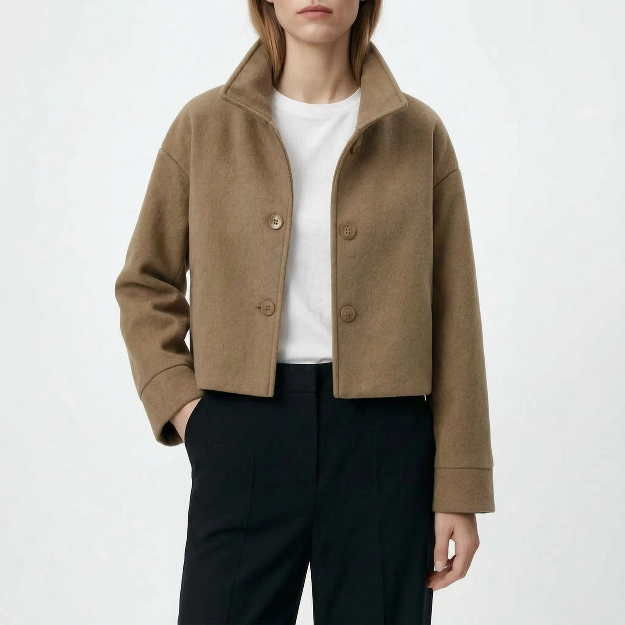 Winteria  - Short Double-Breasted Coat Cooler Days